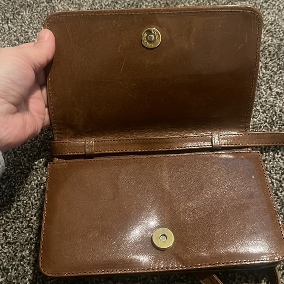 Vintage Albert Nipon leather gorgeous crossbody adjustable bag EUC - Picture 2 of 8